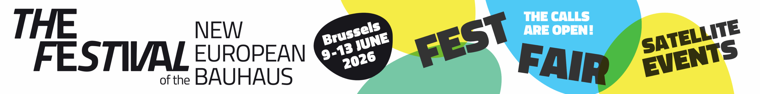 The Festival of the New European Bauhaus Banner. Brussels, 9-13 June 2026